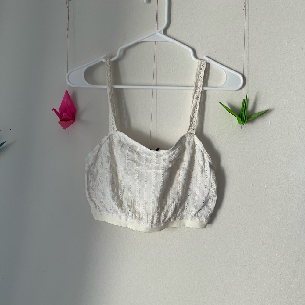 Eyelet crop top
